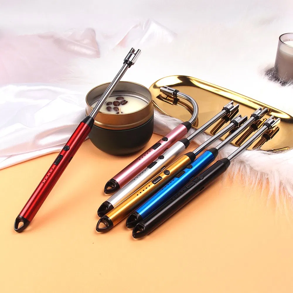 2023 Colorful USB Rechargeable Lighter 360 Degree Rotation Custom Candle Lighter Plasma Electric Lighter