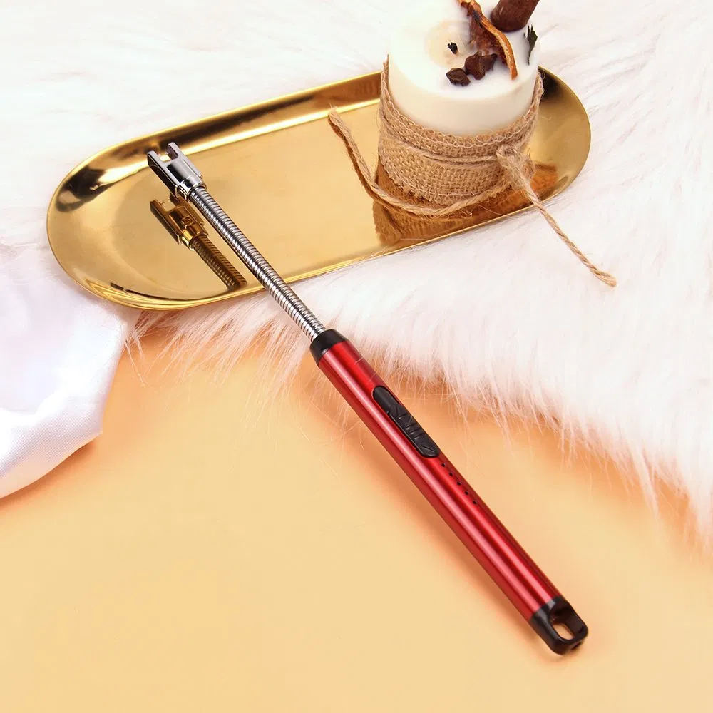 2023 Hot Selling Long Neck Arc USB Rechargeable Lighter Custom Windproof Electric Candle Lighter