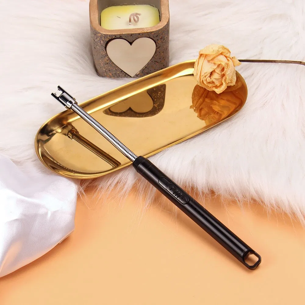 2023 Hot Selling Long Neck Arc USB Rechargeable Lighter Custom Windproof Electric Candle Lighter