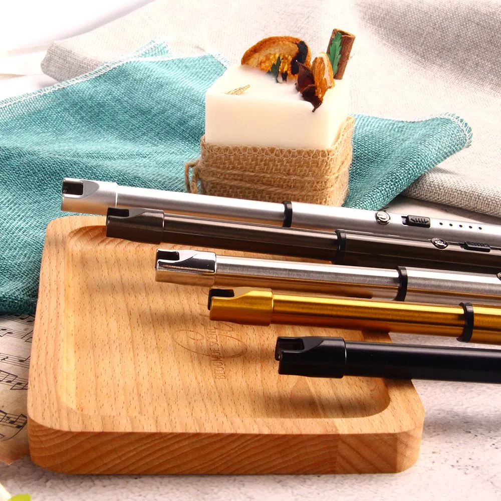 2023 Luxury Custom Logo Electric and Gas Arc BBQ Cigarettes Lighter USB Rechargeable Candle Lighters for Home