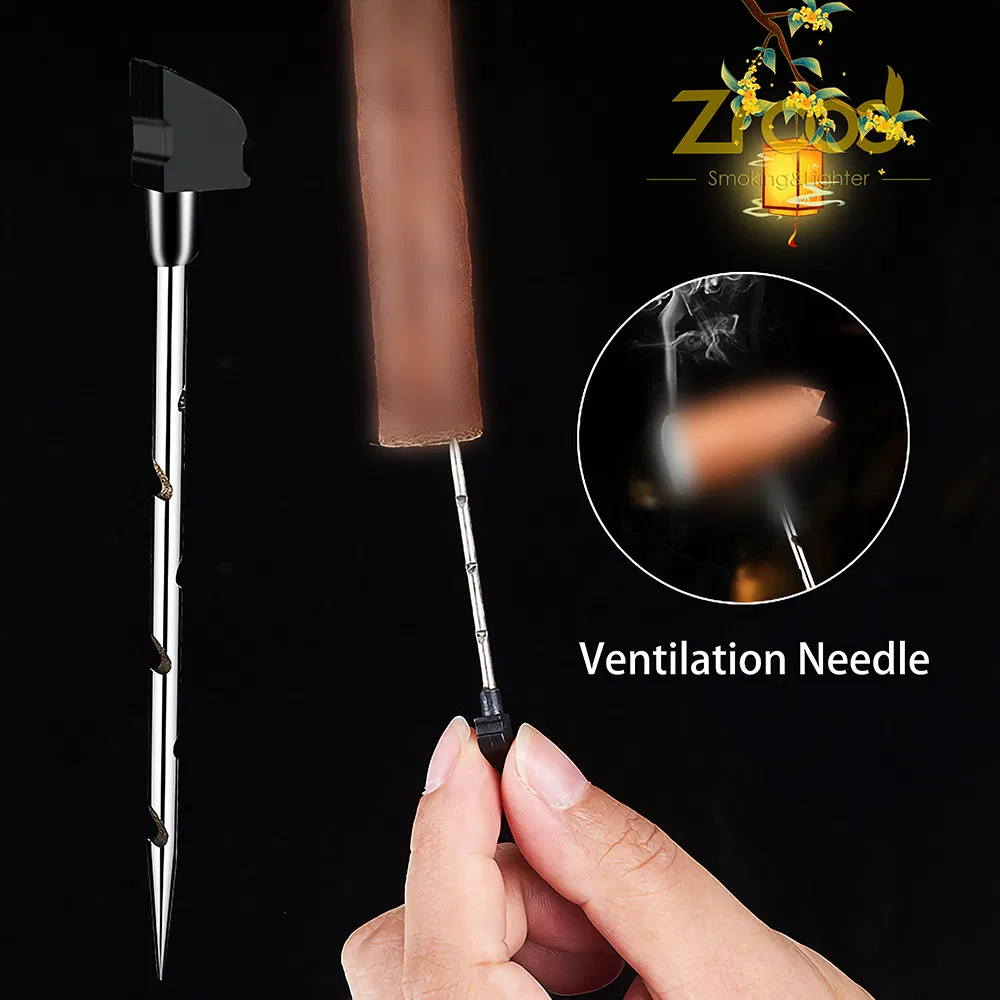 2024 Multi-Functional Accessories 4-in-1 Refillable Cool Butane Cigar Lighters for Travel