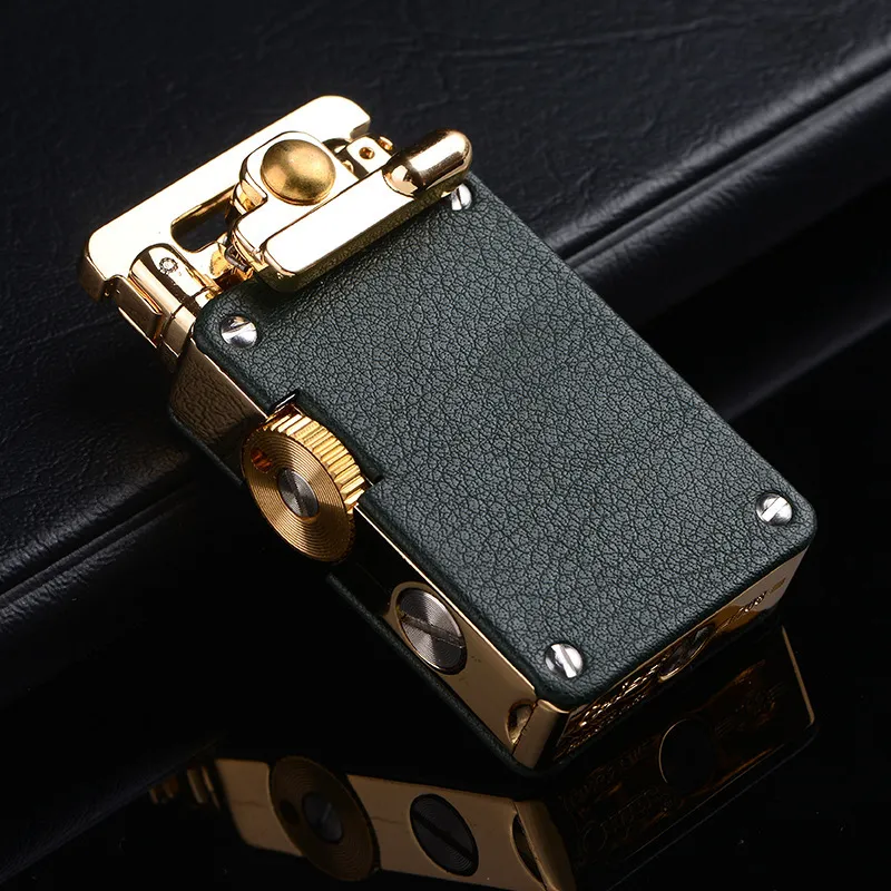 Alloy Retro Grinding Wheel Rocker Kerosene Lighter Personalized Custom Logo Metal Lighter