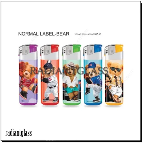 Cartoon Bear Custom Electric Lighter Disposable Cheap Cigarette Gas Lighter