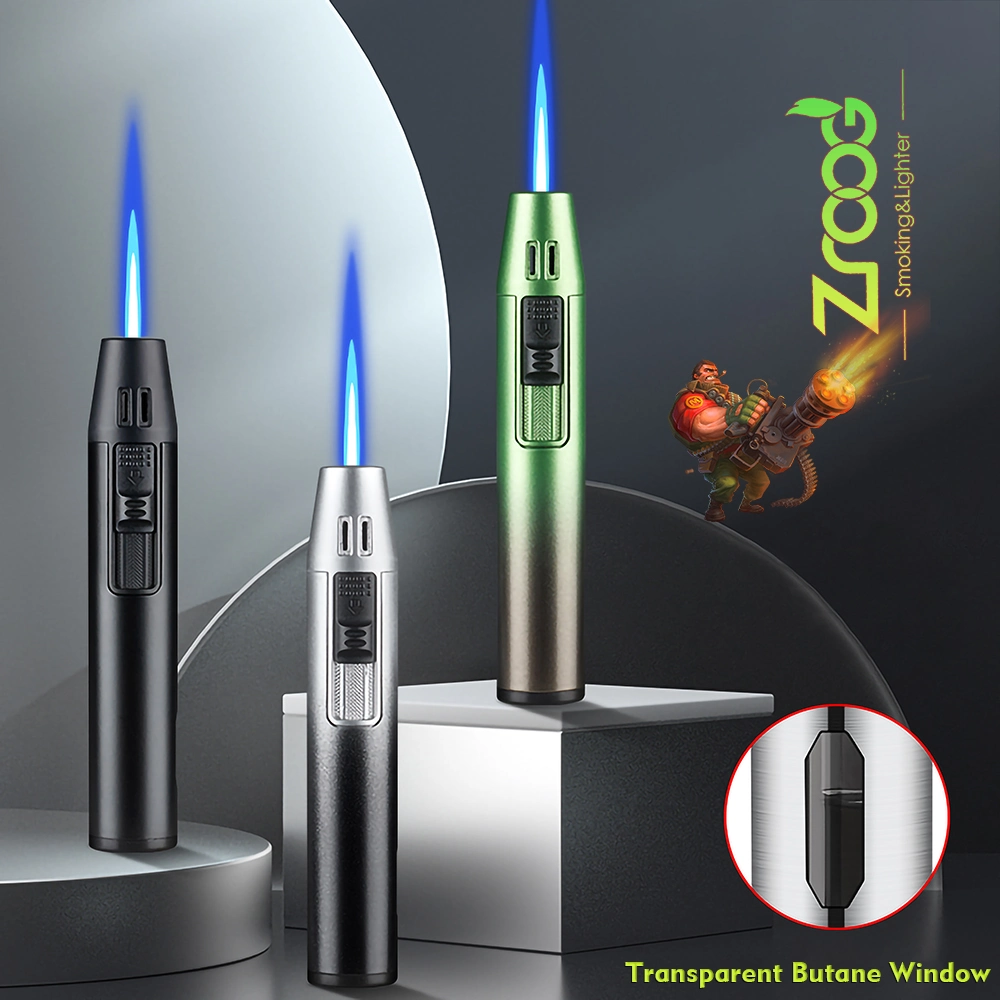 Cool Gadgets Encendedor Refillable Butane Gas Torch Jet Cigarette Lighter for Smoking