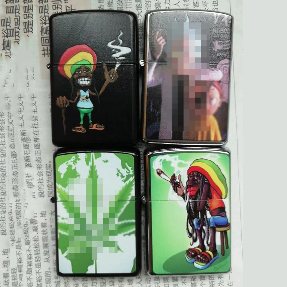 Custom Flint Metal Windproof Kerosene Oil Cigarette Lighter