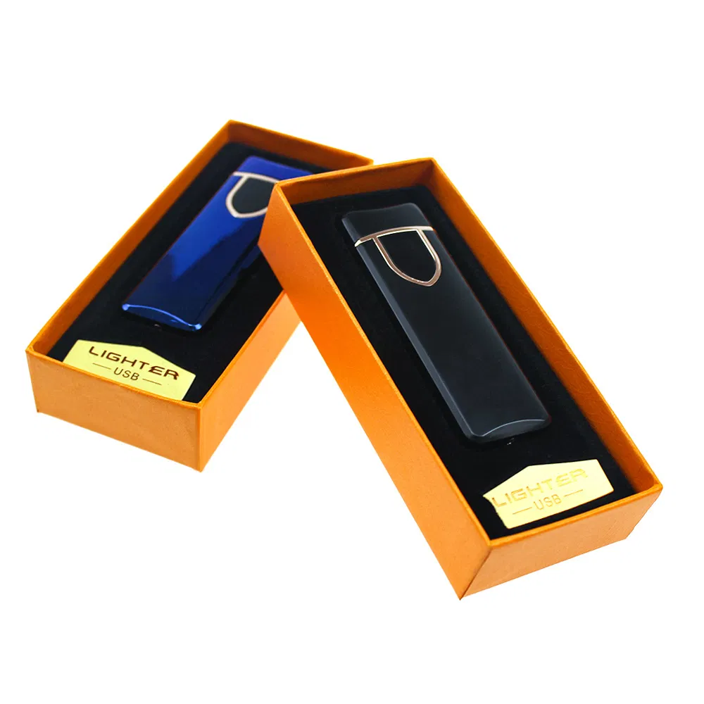 Custom Logo Electronic USB Cigarette Lighter Flameless Smoking Accessories Lighter