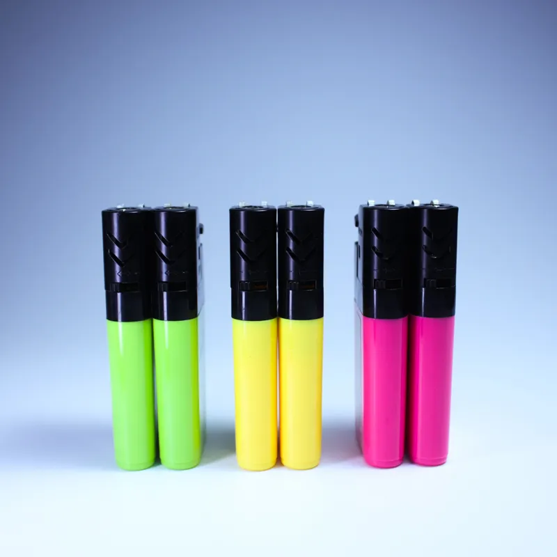 Custom Mini Disposable Flint Flame Lighter Refillable Plastic with Logo Packing for Kitchen Candle BBQ or Giveaways