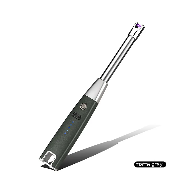 Gas Kitchen USB Long Arc Custom Logo Lighters Tech Torch Hunan Jet Candl Mini Small Fire Pulse Lovisle New BBQ Lighter