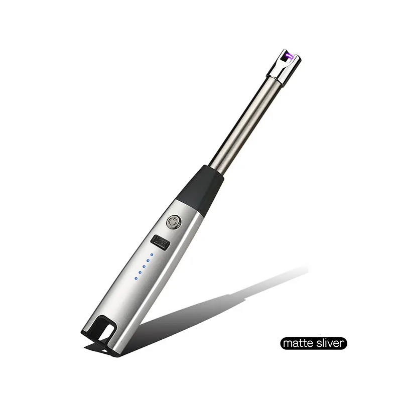 Gas Kitchen USB Long Arc Custom Logo Lighters Tech Torch Hunan Jet Candl Mini Small Fire Pulse Lovisle New BBQ Lighter