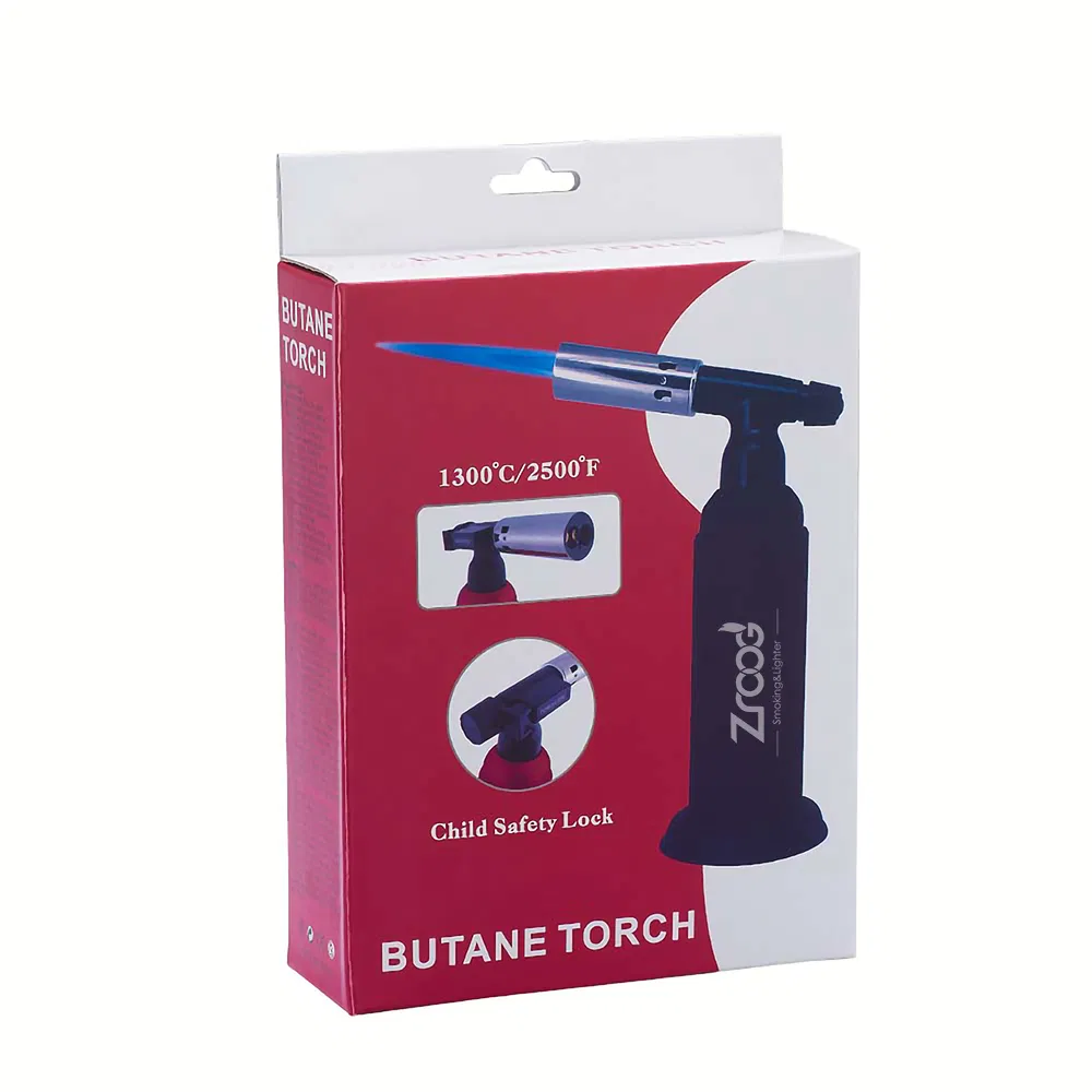 Metal Refillable Small Torch Lighter Butane Gas Cigarette Smoking Lighter Custom Logo