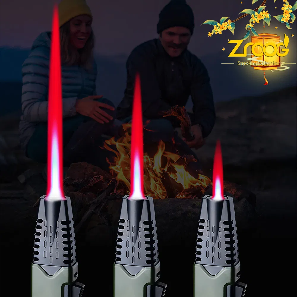 Wholesale Custom Logo Cigarette Gas Butane Lighter 3 Flame Jet Torch Lighter for Smoking